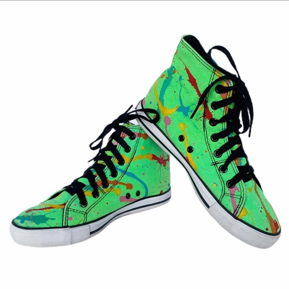 Neon Paint Splatter Kicks